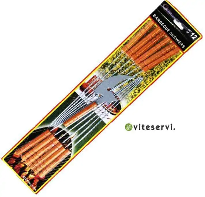 Brochette métallique pour barbecue viteservi