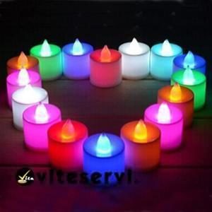 ebuy r 24pcs bougies a led lampe multicolore ef