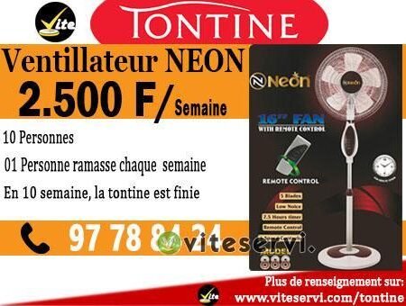 Tontine Ventilateur NEON