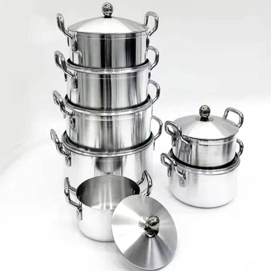 Casseroles série de 7 pièces en aluminium