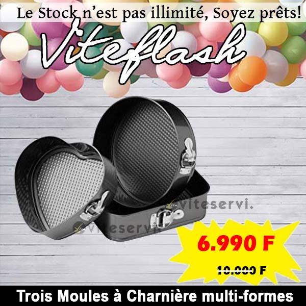 Viteflash Trois Moules à Charnière multi formes Original ViteServi