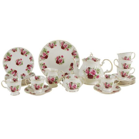 Ensemble d'Assiettes et Tasses de 24 pièces