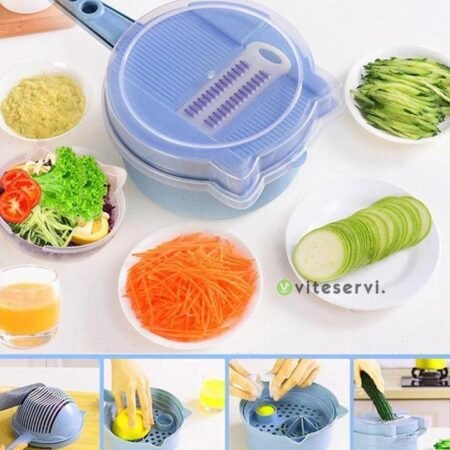 Nicer Dicer rond 9 en 1 ultra efficace eminceur découpe légume