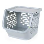 Panier de rangement superposable en plastique multi usage