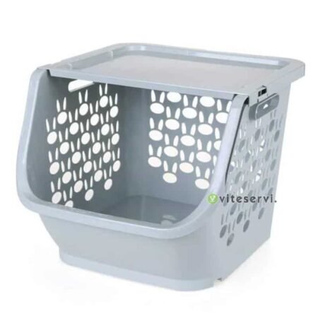 Panier de rangement superposable en plastique multi usage