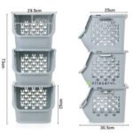 Panier de rangement superposable en plastique multi usage