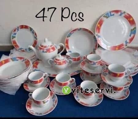 Ensemble d'Assiettes et Tasses de 47 Pièces ENS-12