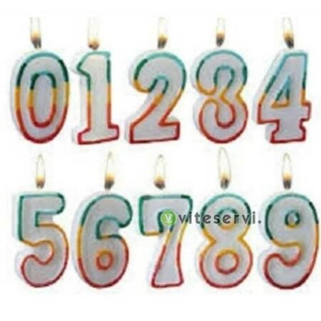 Set de 10 bougies d'anniversaire en chiffres