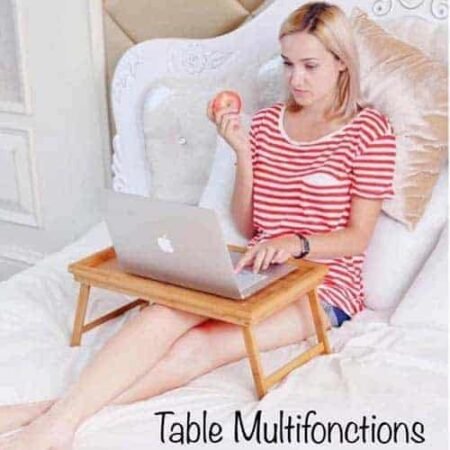 Table de lit pliable Multifonction pour ordinateur et manger assis solide