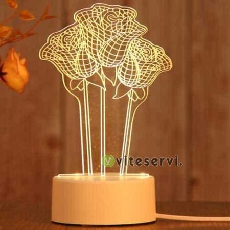 Veilleuse 3D lampe colorée avec 7 couleurs de lumière V-06