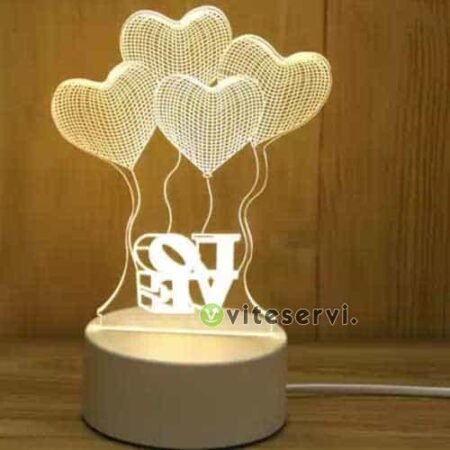 Veilleuse 3D lampe colorée avec 7 couleurs de lumière V-03