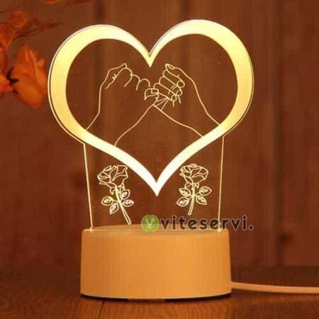 Veilleuse 3D lampe colorée avec 7 couleurs de lumière V-04