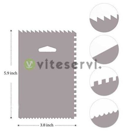 Lisseuse de gâteau Crème Rectangulaire - Outil de lissage pour la cuisson en Acier inoxydable
