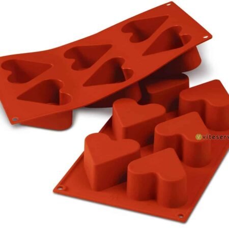 Moule en silicone de 6 Coeurs