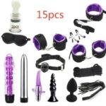 Pack 15 accessoires BDSM menotte godet pinces à téton