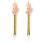 gold sparkling fountain candles pack of 4