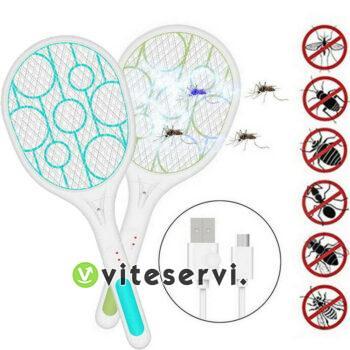 Raquette anti-moustiques électrique, sans fil, alimenté par