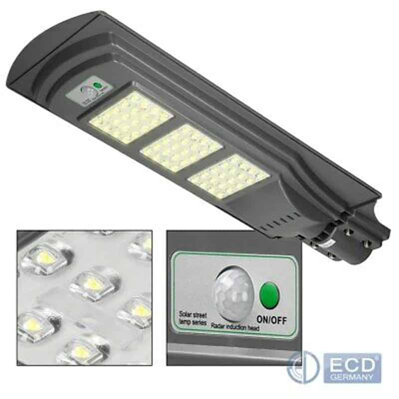 Lampadaire Solaire de LED pour L'éclairage Public 60W avec Capteur •  IluminaShop France