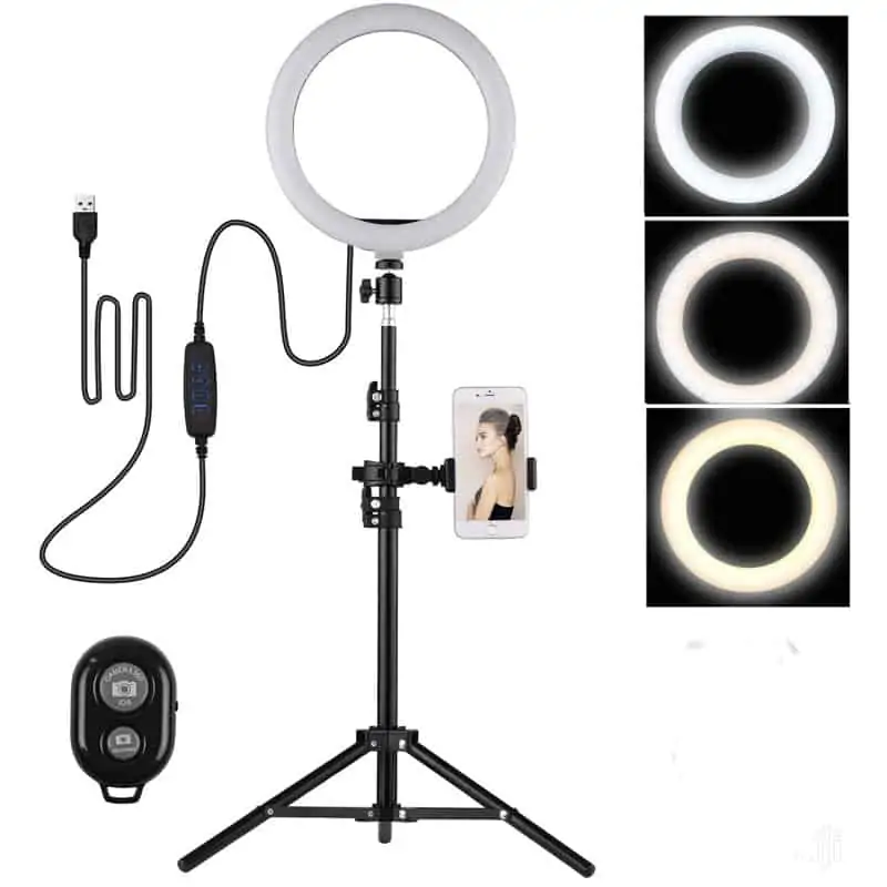 Ring light accessoires de diffusion et de photographie éclairage youtube, tik tok, selfie LED de 10 pouces à 28 pouces