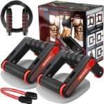 Roller Wheel Push up Bars Entraîneurs abdominaux de force de base avec genouillère et bandes de résistance
