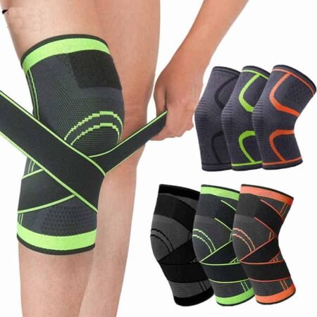 Attelle Genou Genouillères pressurisées à Double Usage Sangle Support de genouillère Amovible Soutien Fitness Course Protecteur ligamentaire
