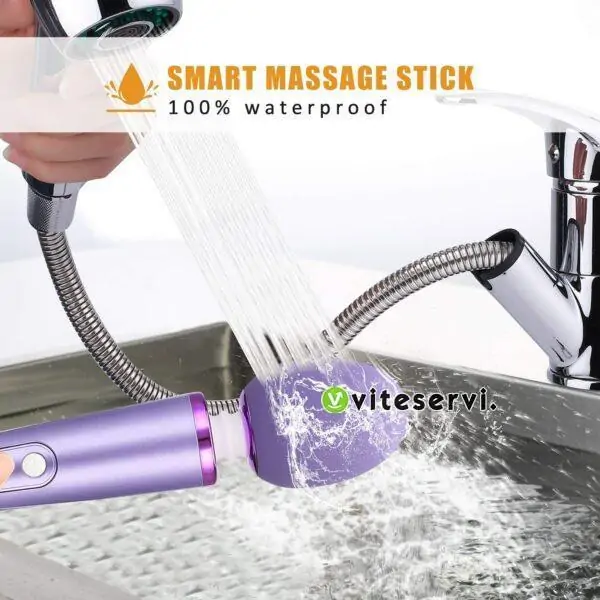 Magic Wand Vibromasseur Portable Sans Fil 10 Vitesses Et 6 Modes