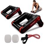 Roller Wheel Push up Bars Entraîneurs abdominaux de force de base avec genouillère et bandes de résistance
