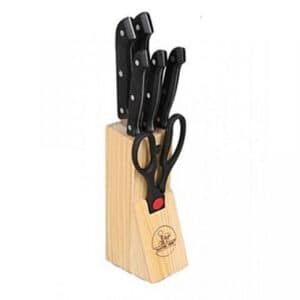master chef 8 pcs kitchen knife set with wooden block