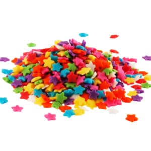mini etoiles multicolores en sucre viteservi