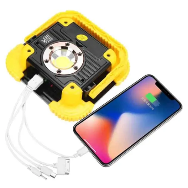 Lampe solaire LED Portable, Rechargeable par USB, lampe de poche réglable à 360 ° avec ampoule, pour l'extérieur, jardin, Camping, tente, pêche