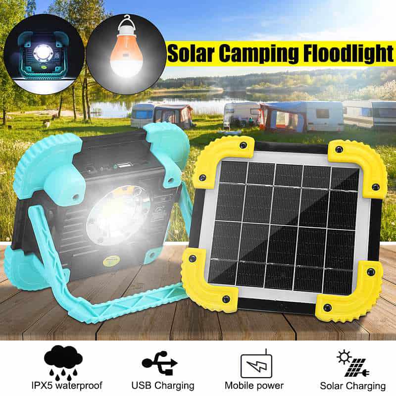 Acheter Lampe solaire LED blanche pour Camping, 5V, avec panneau solaire,  ampoule suspendue, marche/arrêt, pour jardin extérieur, Camping, tente,  pêche