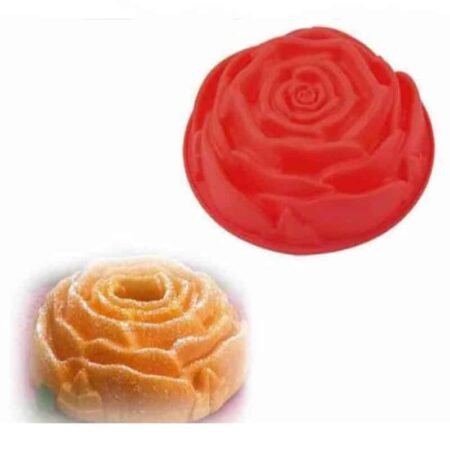 Moule à gâteau et à dessert Rose en silicone cannelé