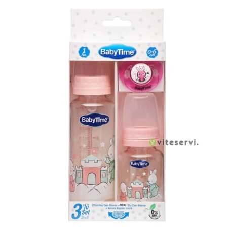 Ensemble biberons en verre en plastique et tétine pour bébé