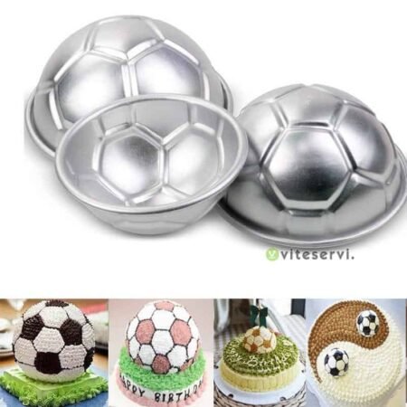 Moule à gâteau Ballon de foot métallique 30cm