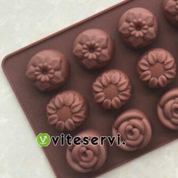 Moules de 15 fleurs à chocolat différents moule à gelée de silicone de qualité  alimentaire FDA bricolage moule à savon fait à la main Original - ViteServi