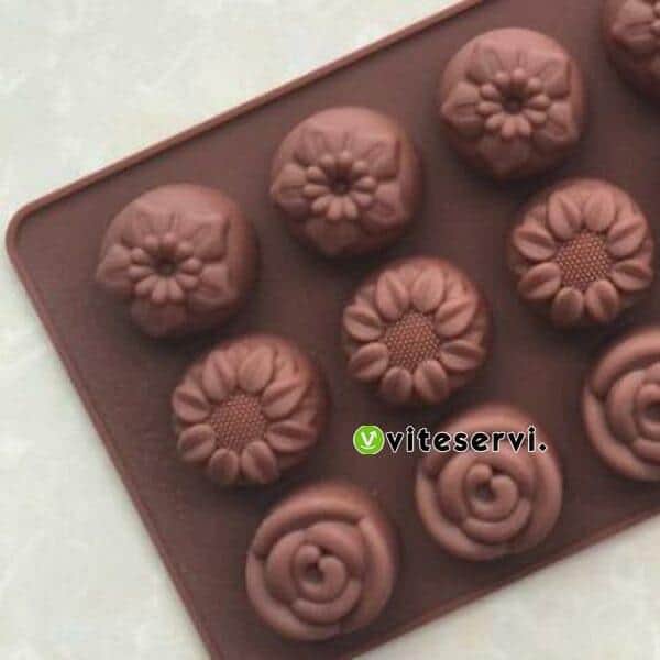 Moules de 15 fleurs a chocolat differents moule a gelee de silicone de qualite alimentaire FDA bricolage moule a savon fait a la main 1