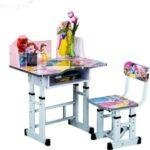 Table et chaise réglable pour Enfant salle d'étude et Table démontable