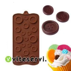 Moule Bouton chocolat en silicone