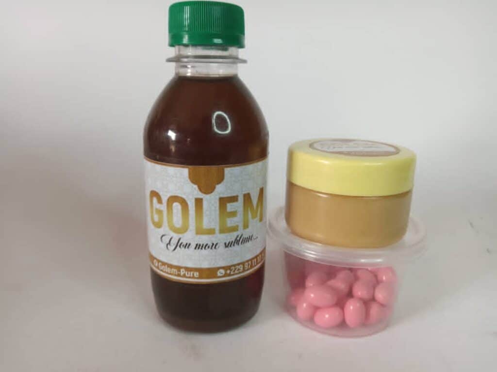 Kit fessier pour grossir fesses et hanche crème,sirop, gélules golem