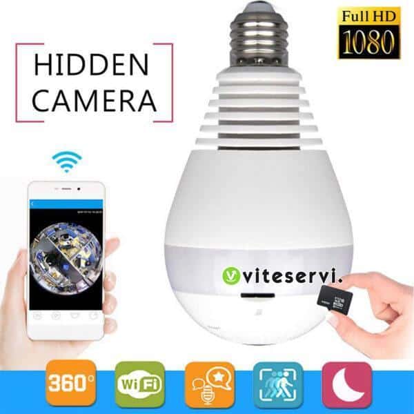 Ampoule Caméra De Surveillance Sans Fil rotative 360 Degrés