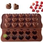 Moule de 15 cœurs silicone Moule à chocolat ou bonbon de qualité alimentaire