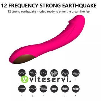 Sextoy vibromasseur gode pour femmes à 12 vitesses rechargeables
