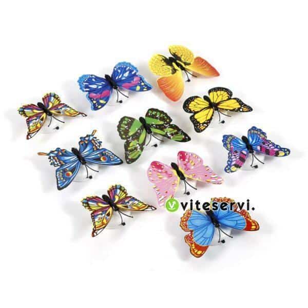 Papillons lumineux pour decoration nocturne chambre et salle de fêtes
