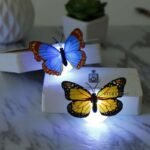 Papillons lumineux pour decoration nocturne chambre et salle de fêtes