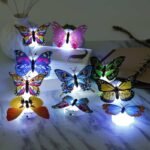 Papillons lumineux pour decoration nocturne chambre et salle de fêtes