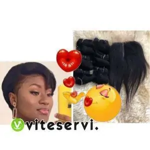 Perruque naturelle avec closure