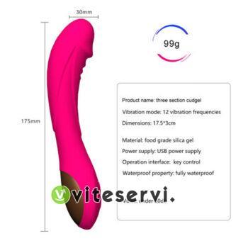 Sextoy vibromasseur gode pour femmes à 12 vitesses rechargeables