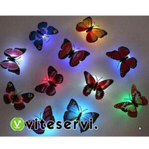 Papillons lumineux pour decoration nocturne chambre et salle de fêtes