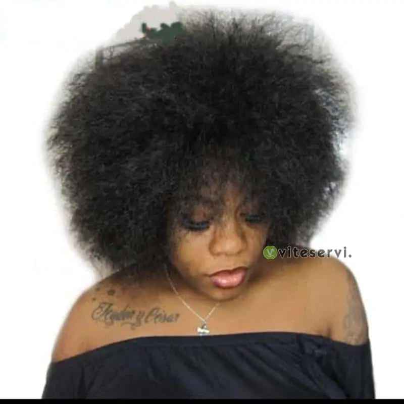 Perruque naturelle afro bouclée