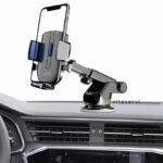 Support Téléphone de Voiture à Rotation 360° avec Bras Prolongé Angle Télescopique